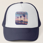 Manhattan Beach California Los Angeles Retro Trucker Pet (Voorkant)