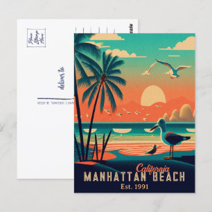 Manhattan Beach California Sunset Souvenirs jaren  Briefkaart