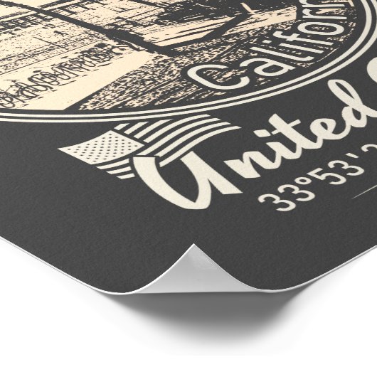 MANHATTAN BEACH CITY - LOS ANGELES CALIFORNIA POSTER (Hoek)