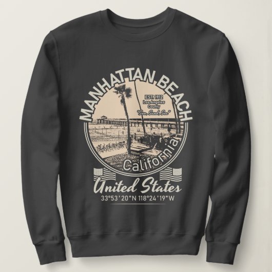 MANHATTAN BEACH CITY - LOS ANGELES CALIFORNIA TRUI (Design voorkant)