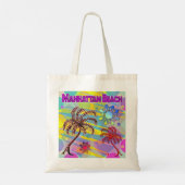 Manhattan Beach Happy en Hope Canvas tas (Achterkant)