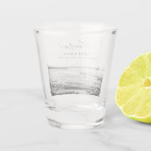 Manhattan Beach Huwelijksgunst Gepersonaliseerde P Shot Glas (Achterkant)