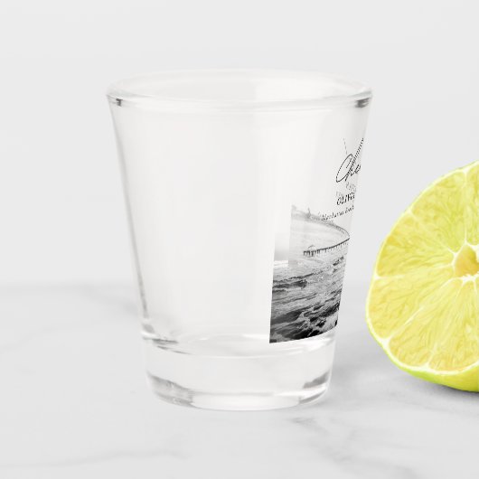 Manhattan Beach Huwelijksgunst Gepersonaliseerde P Shot Glas (Links)