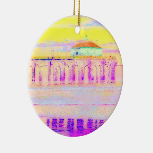 Manhattan Beach Keramisch Ornament (Rechts)