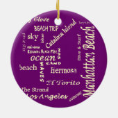 Manhattan Beach Keramisch Ornament (Achterkant)