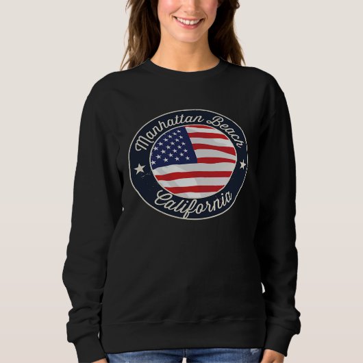 Manhattan Beach Patriotic California Souvenir Trui (Voorkant)
