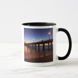 Manhattan Beach Pier bij zonsondergang, Californi Mok