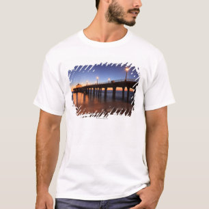 Manhattan Beach Pier bij zonsondergang, Californi T-shirt