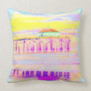 Manhattan Beach Pier California in Pastels Kussen