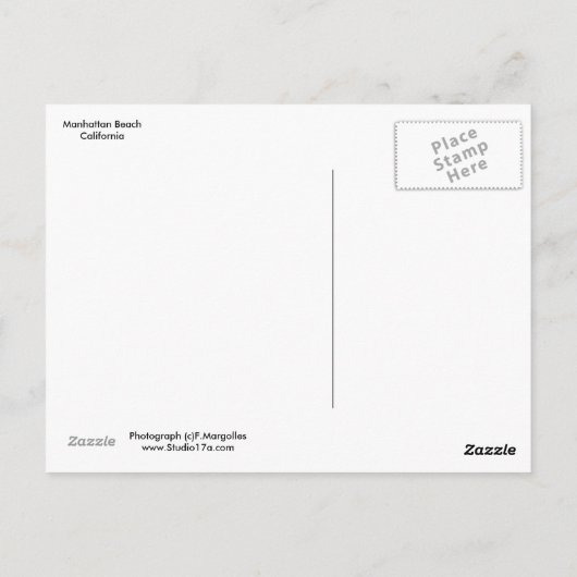 Manhattan Beach Pier Card Briefkaart (Achterkant)