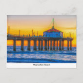 Manhattan Beach Pier Card Briefkaart (Voorkant)