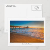 Manhattan Beach Pier Card Briefkaart (Voorkant / Achterkant)