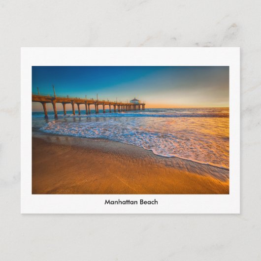 Manhattan Beach Pier Card Briefkaart (Voorkant)