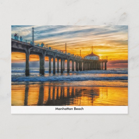Manhattan Beach Pier Card Briefkaart (Voorkant)