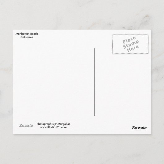 Manhattan Beach Pier Card Briefkaart (Achterkant)