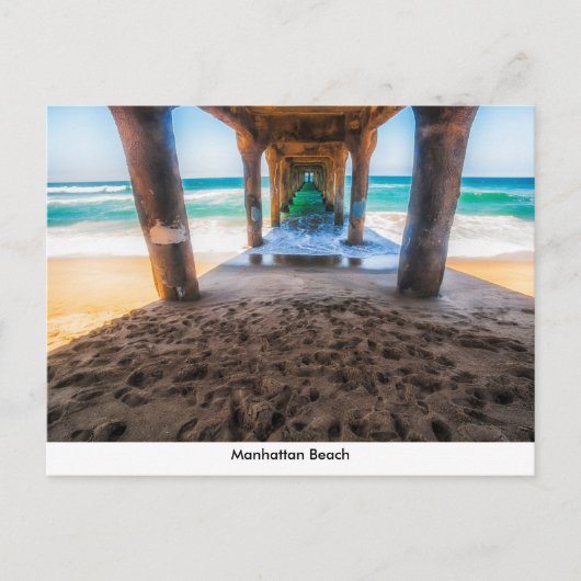 Manhattan Beach Pier Card Briefkaart (Voorkant)