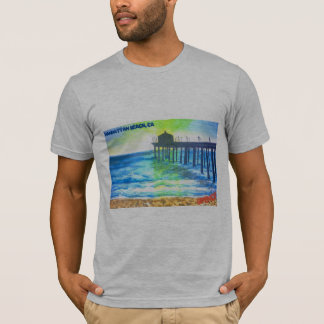 Manhattan Beach Pier Druk T-shirt