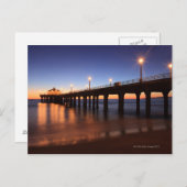 Manhattan Beach Pier in sunset, Californië Briefkaart (Voorkant / Achterkant)