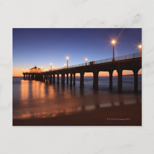 Manhattan Beach Pier in sunset, Californië Briefkaart (Voorkant)