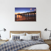 Manhattan Beach Pier in sunset, Californië Canvas Afdruk (Insitu (Slaapkamer))
