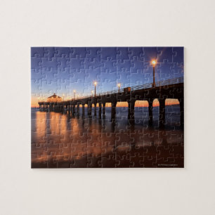 Manhattan Beach Pier in sunset, Californië Legpuzzel