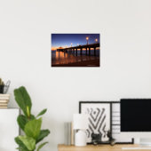 Manhattan Beach Pier in sunset, Californië Poster (Thuiskantoor)