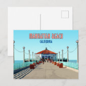 Manhattan Beach Pier Los Angeles California Briefkaart (Voorkant / Achterkant)