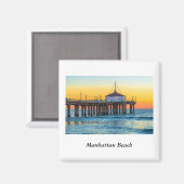 Manhattan Beach Pier Magnet (Voorkant / Achterkant)