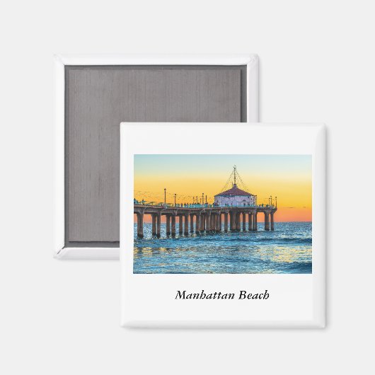 Manhattan Beach Pier Magnet (Voorkant / Achterkant)