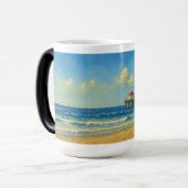 Manhattan Beach Pier met rood dak Magische Mok (Voorkant links)