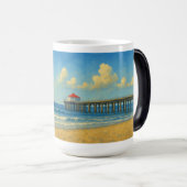 Manhattan Beach Pier met rood dak Magische Mok (Voorkant rechts)