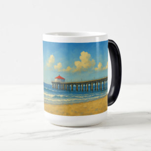 Manhattan Beach Pier met rood dak Magische Mok