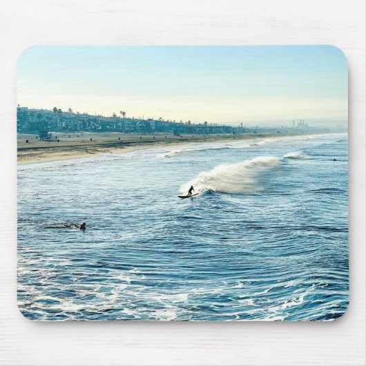 Manhattan Beach Pier Morning Surf - Zen Muismat (Voorkant)
