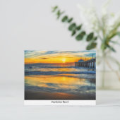 Manhattan Beach pier op Sunset Briefkaart (Staand voorkant)