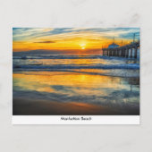 Manhattan Beach pier op Sunset Briefkaart (Voorkant)