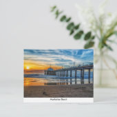 Manhattan Beach pier op Sunset Briefkaart (Staand voorkant)