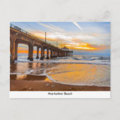 Manhattan Beach pier op Sunset Briefkaart (Voorkant)