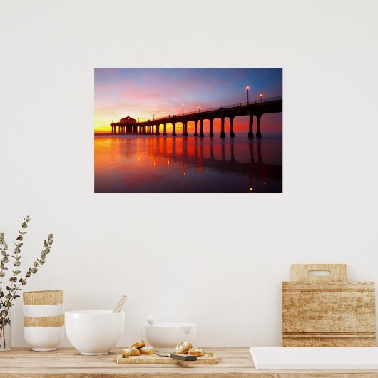 Manhattan Beach Pier Poster (Keuken)