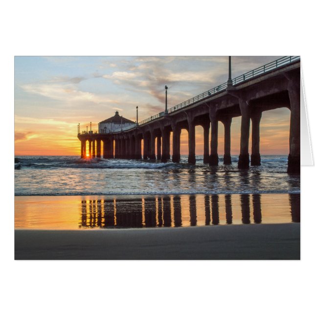 Manhattan Beach Pier Sunset (Voorkant Horizontaal)