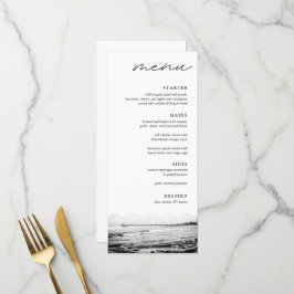 Manhattan Beach Pier Zwart & Wit Huwelijksdiner Menu