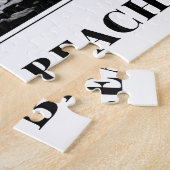 Manhattan Beach Pier Zwart-wit Puzzel Legpuzzel (Zijkant)