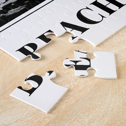 Manhattan Beach Pier Zwart-wit Puzzel Legpuzzel (Zijkant)