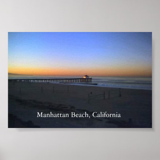 Manhattan Beach Sunrise Poster (Voorkant)