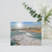 Manhattan Beach Waves Briefkaart (Staand voorkant)
