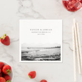 Manhattan Beach Wedding Custom Cocktail Napkin Servet (Insitu)