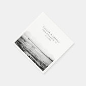 Manhattan Beach Wedding Custom Cocktail Napkin Servet (Hoek)