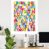 Manhattan Boroughs Bus Blind Poster (Thuiskantoor)