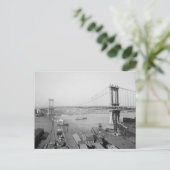 Manhattan Bridge, 1909 Briefkaart (Staand voorkant)
