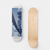 Manhattan Bridge and Skyline at Night, NYC Skateboard (Voorkant)