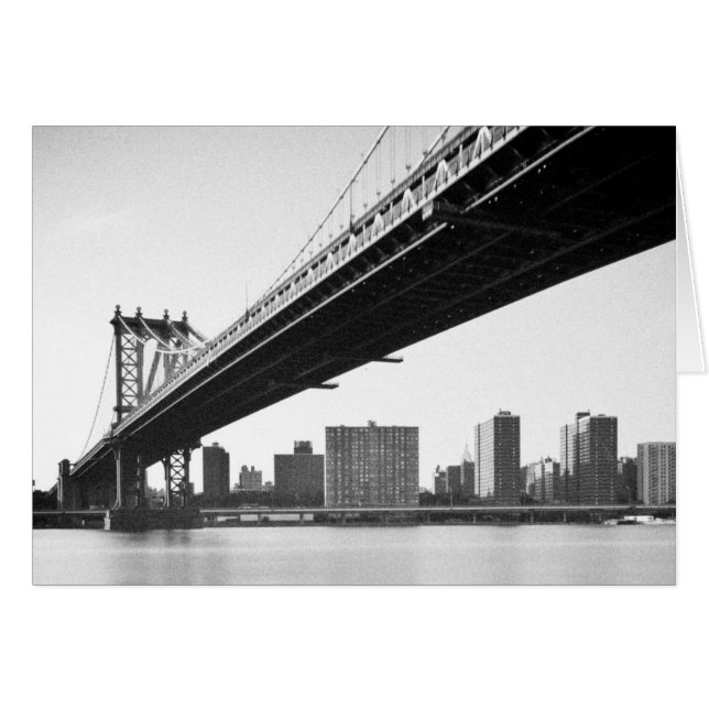 Manhattan Bridge and skyline, New York, VS. (Voorkant Horizontaal)